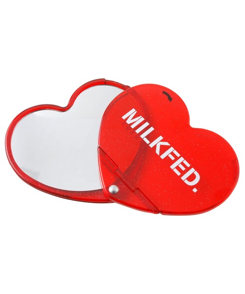 MILKFED.（ミルクフェド）の「HEART MIRROR（手鏡/メイクミラー・レディース・レッド・ONE SIZE）」の2枚目の写真