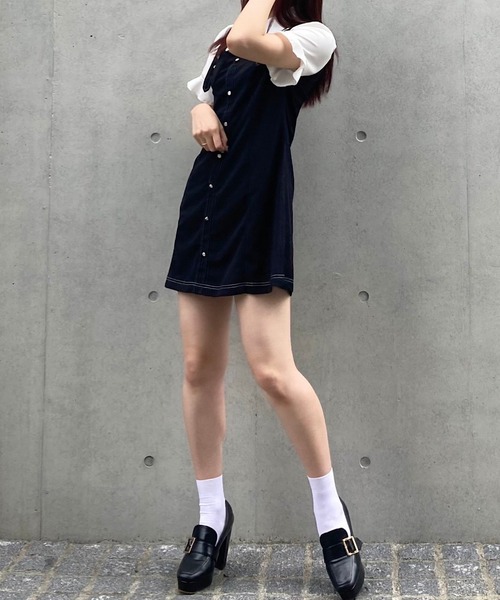 Crea titty&Co. PETIT(クレアティティーアンドコープチ)の「【Crea titty&Co.PETIT】デコルテオープンジャンスカ風ワンピース(ワンピース・レディース・ブラック・FREE)」の6枚目の写真