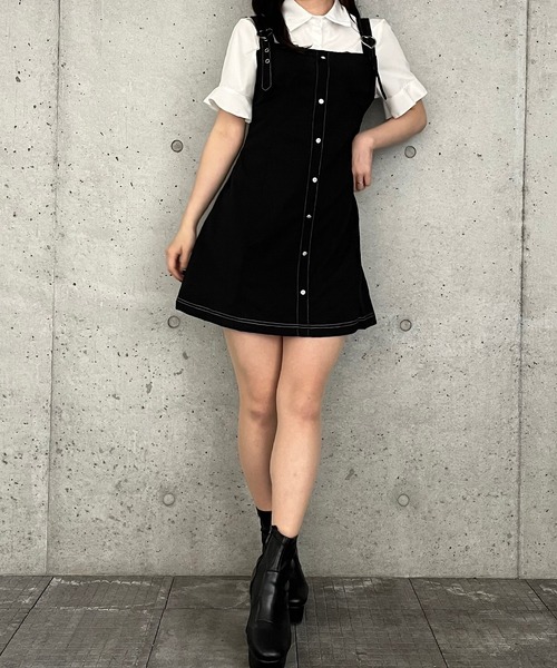 Crea titty&Co. PETIT(クレアティティーアンドコープチ)の「【Crea titty&Co.PETIT】デコルテオープンジャンスカ風ワンピース(ワンピース・レディース・ブラック・FREE)」の13枚目の写真