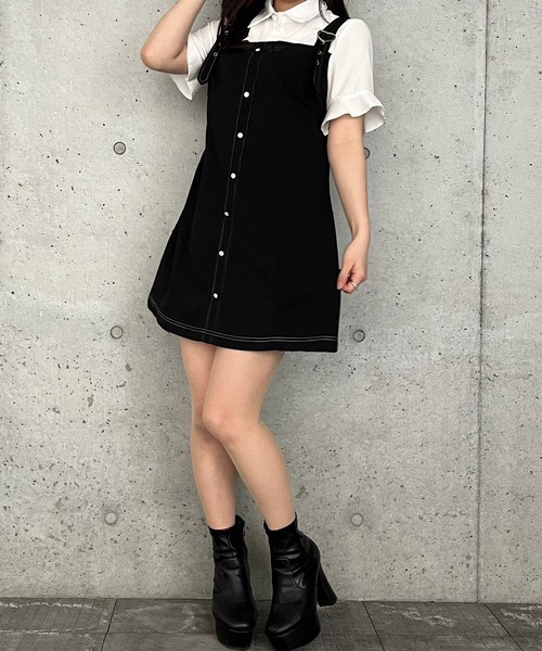 Crea titty&Co. PETIT(クレアティティーアンドコープチ)の「【Crea titty&Co.PETIT】デコルテオープンジャンスカ風ワンピース(ワンピース・レディース・ブラック・FREE)」の14枚目の写真