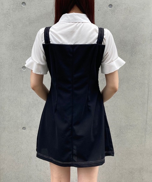 Crea titty&Co. PETIT(クレアティティーアンドコープチ)の「【Crea titty&Co.PETIT】デコルテオープンジャンスカ風ワンピース(ワンピース・レディース・ブラック・FREE)」の3枚目の写真