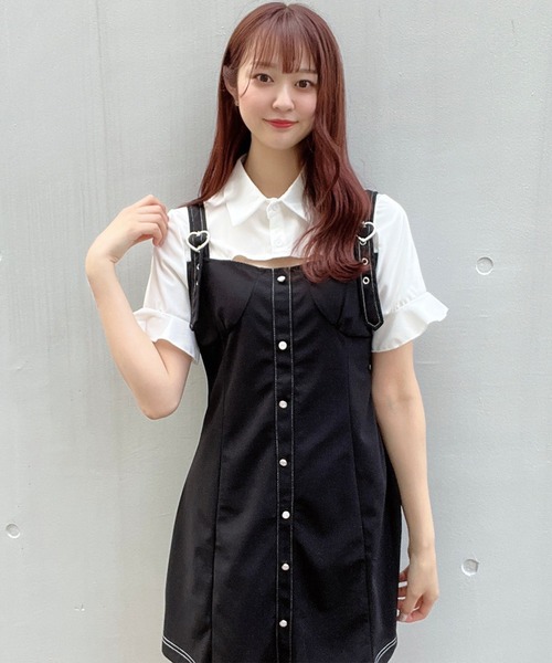 Crea titty&Co. PETIT(クレアティティーアンドコープチ)の「【Crea titty&Co.PETIT】デコルテオープンジャンスカ風ワンピース(ワンピース・レディース・ブラック・FREE)」の17枚目の写真