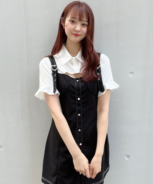 Crea titty&Co. PETIT(クレアティティーアンドコープチ)の「【Crea titty&Co.PETIT】デコルテオープンジャンスカ風ワンピース(ワンピース・レディース・ブラック・FREE)」の16枚目の写真