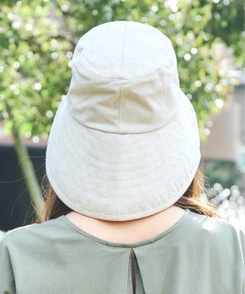 HAT MIKKE(ハットミッケ)の「【HATMIKKE / ハットミッケ】前後でかぶれる2Wayハット / 帽子 / 紫外線対策 / 完全遮光100% / UVカット / 接触冷感 / あご紐付き / サイズ調節可能(ハット・レディース・ブラック/キャメル/キナリ/ベージュ/ピンク・L/S/M)」の17枚目の写真