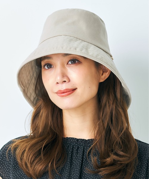 HAT MIKKE(ハットミッケ)の「【HATMIKKE / ハットミッケ】前後でかぶれる2Wayハット / 帽子 / 紫外線対策 / 完全遮光100% / UVカット / 接触冷感 / あご紐付き / サイズ調節可能(ハット・レディース・ブラック/キャメル/キナリ/ベージュ/ピンク・L/S/M)」の21枚目の写真