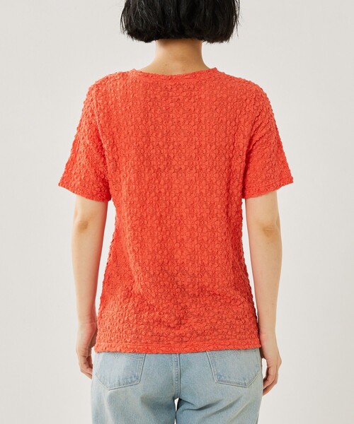 FREAK'S STORE(フリークスストア)の「シアーフラワーTシャツ(Tシャツ/カットソー・レディース・ブラック/オレンジ/ナチュラル/グリーン・フリ-)」の13枚目の写真