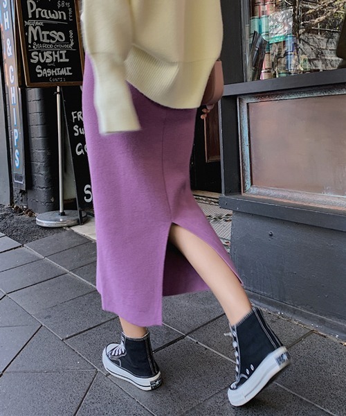 HALEY PESCA(ヘーリーペスカ)の「HALEY PESCA/スリット入り タイトロングスカート(スカート・レディース・アイボリー/ブラック/グレー/ダークグレー/ベージュ/グリーン/ブルー/パープル/ダークパープル/ピンク/ピンク系その他・FREE)」の22枚目の写真