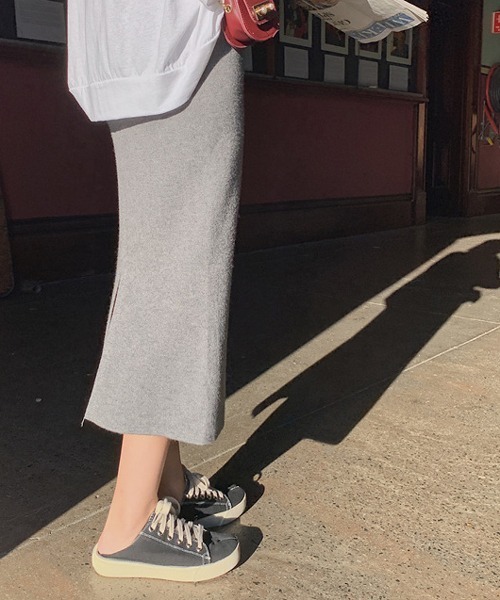 HALEY PESCA(ヘーリーペスカ)の「HALEY PESCA/スリット入り タイトロングスカート(スカート・レディース・アイボリー/ブラック/グレー/ダークグレー/ベージュ/グリーン/ブルー/パープル/ダークパープル/ピンク/ピンク系その他・FREE)」の15枚目の写真