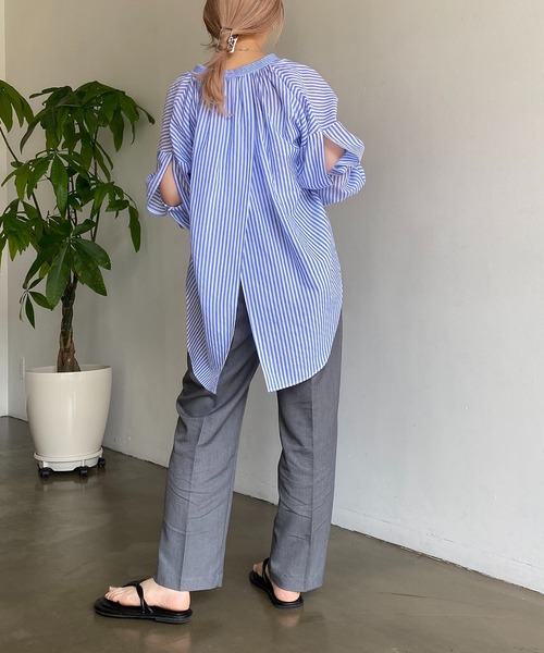 CAPRICIEUX LE'MAGE（カプリシューレマージュ）の「スリットデザインシャツ（シャツ/ブラウス・レディース・ホワイト/ピンク/ブルー/グリーン・FREE）」の13枚目の写真