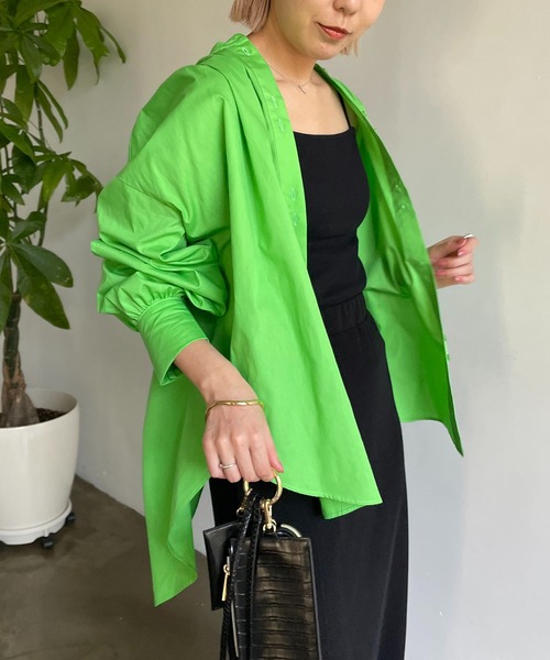 CAPRICIEUX LE'MAGE（カプリシューレマージュ）の「スリットデザインシャツ（シャツ/ブラウス・レディース・ホワイト/ピンク/ブルー/グリーン・FREE）」の18枚目の写真