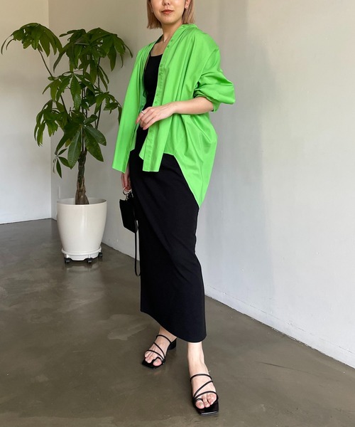 CAPRICIEUX LE'MAGE（カプリシューレマージュ）の「スリットデザインシャツ（シャツ/ブラウス・レディース・ホワイト/ピンク/ブルー/グリーン・FREE）」の21枚目の写真