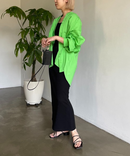 CAPRICIEUX LE'MAGE（カプリシューレマージュ）の「スリットデザインシャツ（シャツ/ブラウス・レディース・ホワイト/ピンク/ブルー/グリーン・FREE）」の22枚目の写真