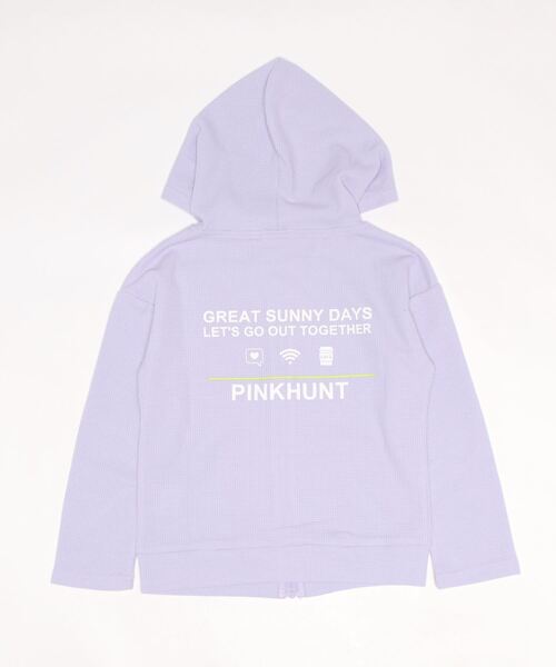 PINKHUNT(ピンクハント)の「PINKHUNT UVカットジップパーカー 6966K(パーカー・キッズ・パープル/ホワイト・140cm/160cm/120cm/130cm/150cm)」の4枚目の写真