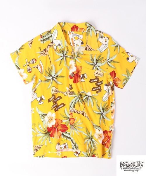 PEANUTS（ピーナッツ）の「PEANUTS スヌーピー キッズ アロハシャツ（シャツ/ブラウス・キッズ・ホワイト/ブラック/ネイビー/ホワイト系その他/ワイン/レモンイエロー・110/120/130/140）」の5枚目の写真