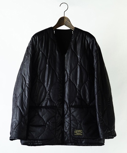 EGO TRIPPING(エゴトリッピング)の「mj8599-REVERSIBLE LINING JACKET ジャケット(ノーカラージャケット・メンズ・カーキ/ブラック・46/48)」の8枚目の写真