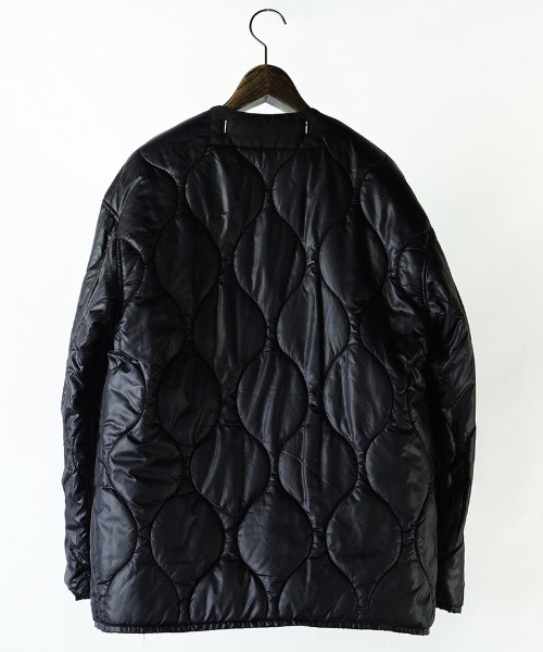 EGO TRIPPING(エゴトリッピング)の「mj8599-REVERSIBLE LINING JACKET ジャケット(ノーカラージャケット・メンズ・カーキ/ブラック・46/48)」の9枚目の写真