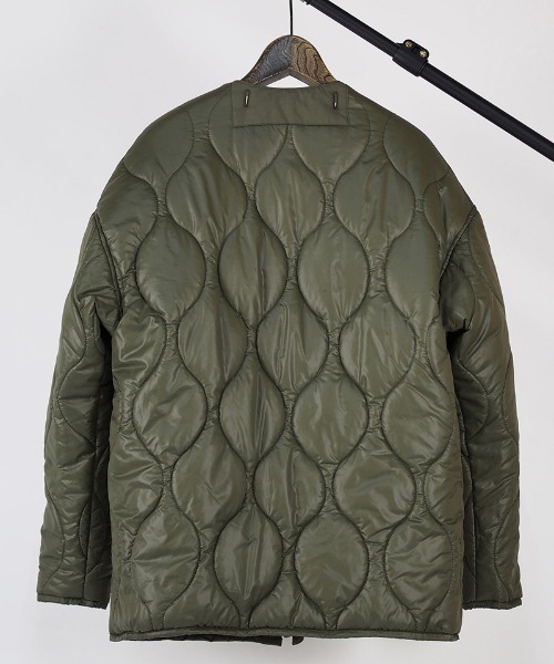EGO TRIPPING(エゴトリッピング)の「mj8599-REVERSIBLE LINING JACKET ジャケット(ノーカラージャケット・メンズ・カーキ/ブラック・46/48)」の15枚目の写真