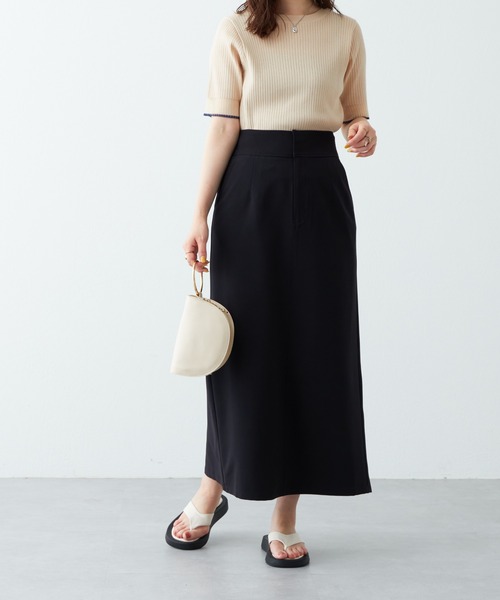 natural couture(ナチュラルクチュール)の「WEB限定サイズ有り/シアーバックリボンナロースカート(スカート・レディース・オフホワイト/ブラック/ブラウン・MEDIUM/LARGE)」の22枚目の写真