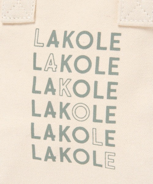 LAKOLE(ラコレ)の「LAKOLEラインロゴミニトートバッグ / 272772(トートバッグ・レディース・イエロー/グリーン/ライトブラウン/チャコール・FREE)」の6枚目の写真