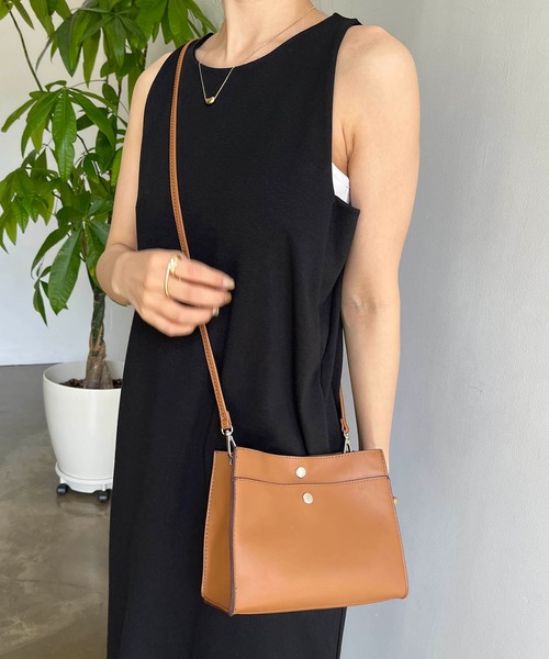 CAPRICIEUX LE'MAGE（カプリシューレマージュ）の「2SETスクエアバッグ（トートバッグ・レディース・キャメル/アイボリー/グレイッシュベージュ/ブラック・FREE）」の8枚目の写真