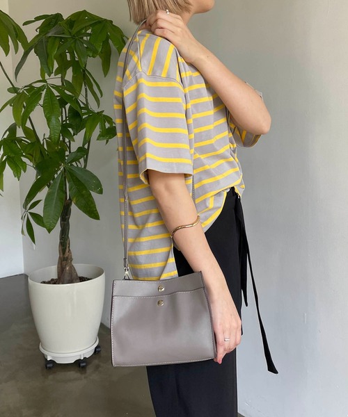 CAPRICIEUX LE'MAGE（カプリシューレマージュ）の「2SETスクエアバッグ（トートバッグ・レディース・キャメル/アイボリー/グレイッシュベージュ/ブラック・FREE）」の20枚目の写真