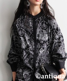 antiqua（アンティカ）の「トワルドジュイ柄 長袖 バンドカラー シャツ（シャツ/ブラウス）」