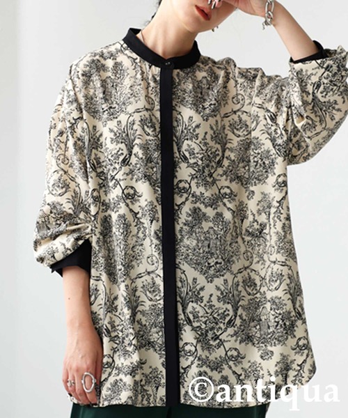 antiqua(アンティカ)の「トワルドジュイ柄シャツ(シャツ/ブラウス・レディース・アイボリー/ブラック/ブラック系その他・FREE)」の17枚目の写真