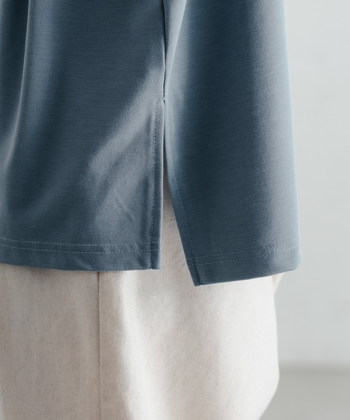 epnok（エプノック）の「ベーシックルーズポンチポロシャツ（ポロシャツ・メンズ・ベージュ/サックスブルー・MEDIUM/LARGE/SMALL）」の12枚目の写真