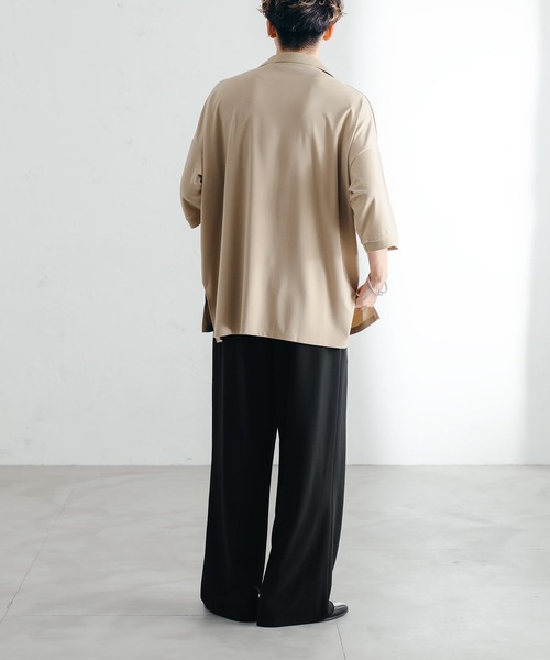 epnok（エプノック）の「ベーシックルーズポンチポロシャツ（ポロシャツ・メンズ・ベージュ/サックスブルー・MEDIUM/LARGE/SMALL）」の19枚目の写真