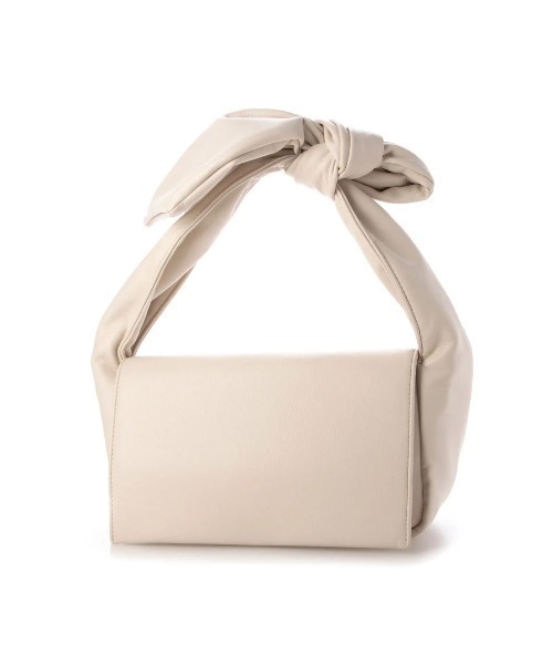 kakatoo（カカトゥ）の「カカトゥ kakatoo / リボンディテールソフトレザーフラップバッグ（ハンドバッグ・レディース・ブラック/グリーン/アイボリー/ブラウン・FREE）」の2枚目の写真