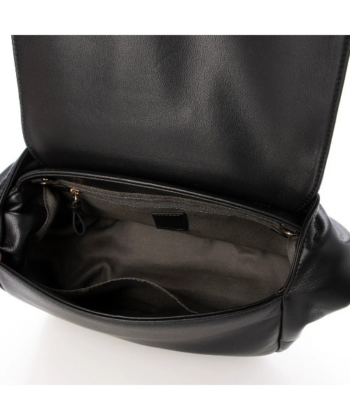 kakatoo（カカトゥ）の「カカトゥ kakatoo / リボンディテールソフトレザーフラップバッグ（ハンドバッグ・レディース・ブラック/グリーン/アイボリー/ブラウン・FREE）」の13枚目の写真