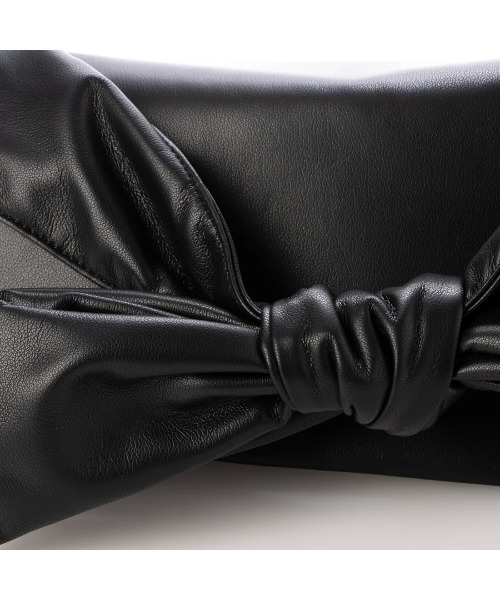 kakatoo（カカトゥ）の「カカトゥ kakatoo / リボンディテールソフトレザーフラップバッグ（ハンドバッグ・レディース・ブラック/グリーン/アイボリー/ブラウン・FREE）」の14枚目の写真