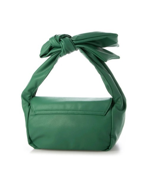 kakatoo（カカトゥ）の「カカトゥ kakatoo / リボンディテールソフトレザーフラップバッグ（ハンドバッグ・レディース・ブラック/グリーン/アイボリー/ブラウン・FREE）」の18枚目の写真