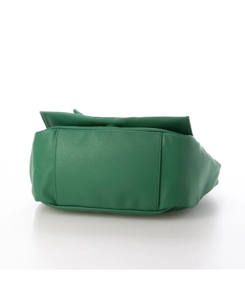 kakatoo（カカトゥ）の「カカトゥ kakatoo / リボンディテールソフトレザーフラップバッグ（ハンドバッグ・レディース・ブラック/グリーン/アイボリー/ブラウン・FREE）」の19枚目の写真