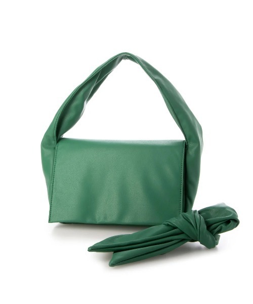 kakatoo（カカトゥ）の「カカトゥ kakatoo / リボンディテールソフトレザーフラップバッグ（ハンドバッグ・レディース・ブラック/グリーン/アイボリー/ブラウン・FREE）」の22枚目の写真