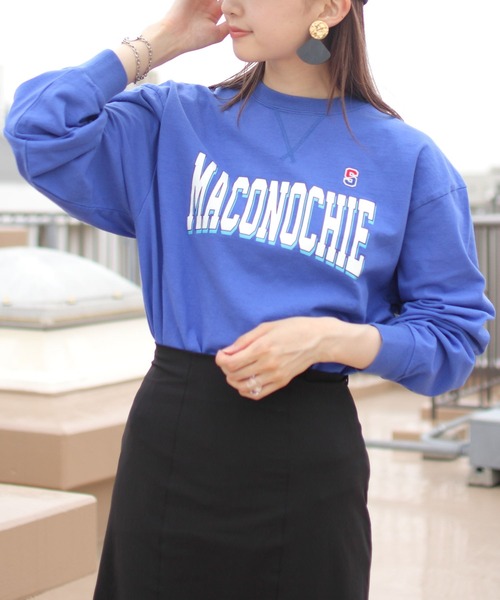 THE SHINZONE（ザ　シンゾーン）の「THE SHINZONE/シンゾーン　マカノッチーロングスリーブTEE　MACONOCHIE LONG TEE（Tシャツ/カットソー・レディース・グレー/レッド/ブルー・FREE）」の3枚目の写真