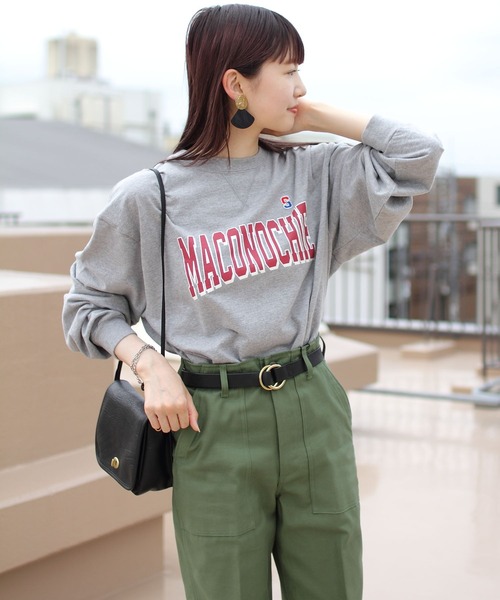 THE SHINZONE（ザ　シンゾーン）の「THE SHINZONE/シンゾーン　マカノッチーロングスリーブTEE　MACONOCHIE LONG TEE（Tシャツ/カットソー・レディース・グレー/レッド/ブルー・FREE）」の5枚目の写真
