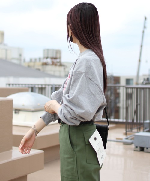 THE SHINZONE（ザ　シンゾーン）の「THE SHINZONE/シンゾーン　マカノッチーロングスリーブTEE　MACONOCHIE LONG TEE（Tシャツ/カットソー・レディース・グレー/レッド/ブルー・FREE）」の6枚目の写真