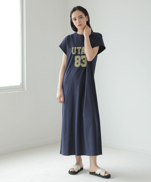 LAKOLE（ラコレ）の「アソートフットボールロゴワンピース / 299132（ワンピース・レディース・ネイビー/グリーン/マスタード・SMALL/MEDIUM）」の10枚目の写真