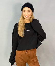 ROXY SKATE/ロキシースケート ルーズシルエット/無地ショート丈ロンT/ワンポイントロゴロングスリーブTEE RPO224608T