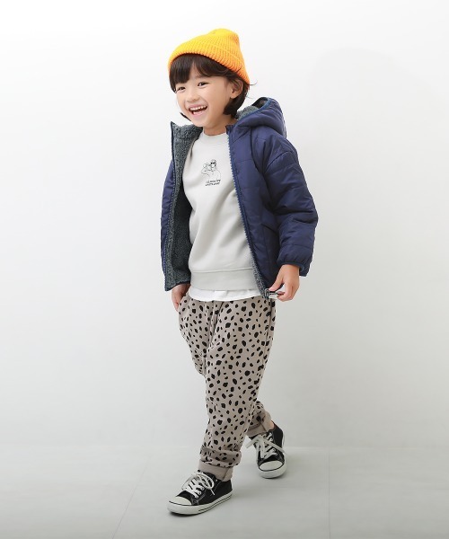 devirock（デビロック）の「【洗える】リバーシブルアウトドア　ボアジャケット（ブルゾン・キッズ・オレンジ系その他/ダークオリーブ/ネイビー・110cm/100cm/120cm/130cm/140cm/150cm/160cm）」の6枚目の写真