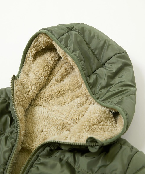 devirock（デビロック）の「【洗える】リバーシブルアウトドア　ボアジャケット（ブルゾン・キッズ・オレンジ系その他/ダークオリーブ/ネイビー・110cm/100cm/120cm/130cm/140cm/150cm/160cm）」の10枚目の写真