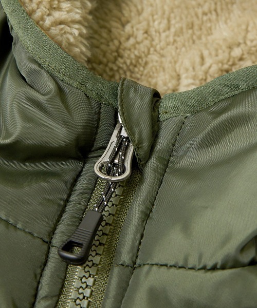 devirock（デビロック）の「【洗える】リバーシブルアウトドア　ボアジャケット（ブルゾン・キッズ・オレンジ系その他/ダークオリーブ/ネイビー・110cm/100cm/120cm/130cm/140cm/150cm/160cm）」の11枚目の写真