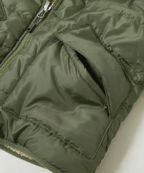 devirock（デビロック）の「【洗える】リバーシブルアウトドア　ボアジャケット（ブルゾン・キッズ・オレンジ系その他/ダークオリーブ/ネイビー・110cm/100cm/120cm/130cm/140cm/150cm/160cm）」の12枚目の写真