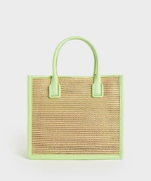 ダブルハンドル ラフィアトートバッグ / Double Handle Raffia Tote Bag