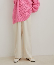 VIS | 【Washable・EASY CARE】エコウールタッチワイドパンツ【sustainable】(スラックス)