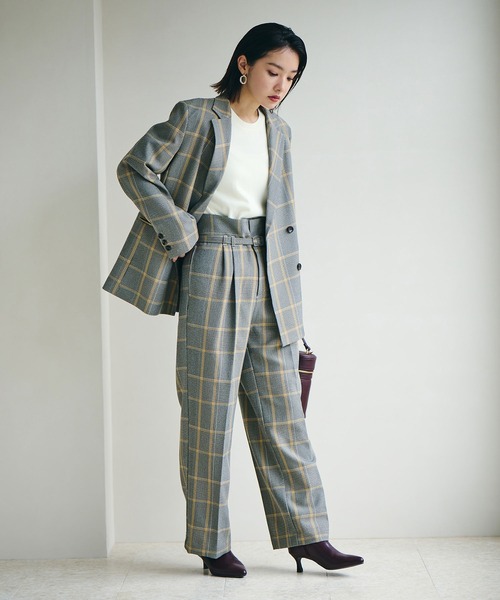 VIS（ビス）の「【Washable・EASY CARE】エコウールタッチワイドパンツ【sustainable】（スラックス・レディース・イエロー系その他/ブラック/ブルー系その他/ミント/キナリ/ダークブラウン・L/M/S/SS）」の16枚目の写真