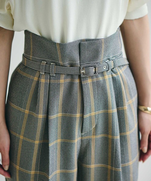 VIS（ビス）の「【Washable・EASY CARE】エコウールタッチワイドパンツ【sustainable】（スラックス・レディース・イエロー系その他/ブラック/ブルー系その他/ミント/キナリ/ダークブラウン・L/M/S/SS）」の8枚目の写真