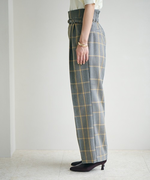 VIS（ビス）の「【Washable・EASY CARE】エコウールタッチワイドパンツ【sustainable】（スラックス・レディース・イエロー系その他/ブラック/ブルー系その他/ミント/キナリ/ダークブラウン・L/M/S/SS）」の21枚目の写真