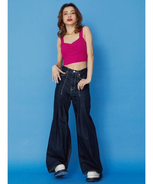 EVRIS（エヴリス）の「アンサンブルニットトップス（カーディガン/ボレロ・レディース・ブラック/ピンク/グリーン/アイボリー・FREE）」の8枚目の写真